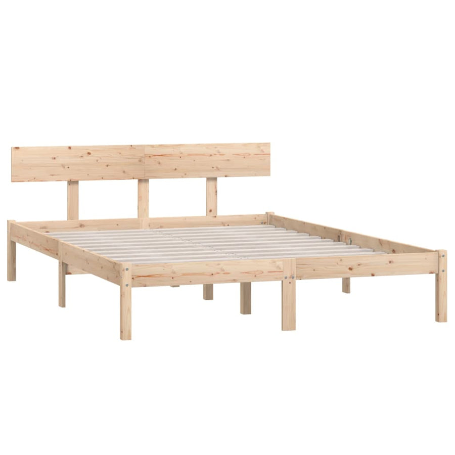 Bedframe Massief Grenenhout Uk Small Double 120 x 190 cm Naturel