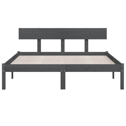 Bedframe Massief Grenenhout Uk Small Double 120 x 190 cm Grijs