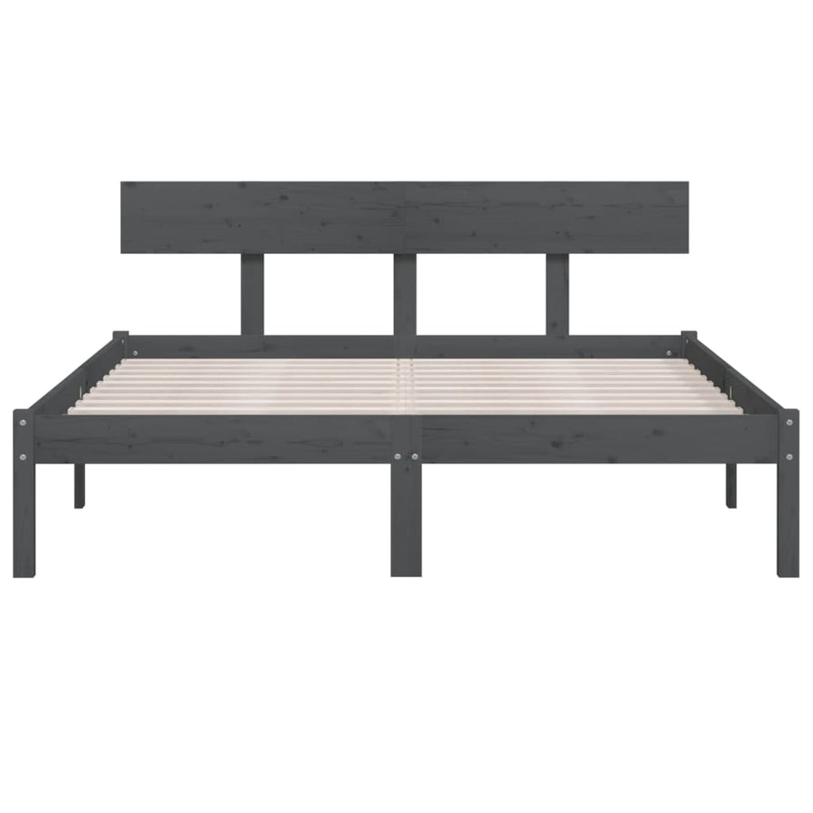 Bedframe Massief Grenenhout Uk Small Double 120 x 190 cm Grijs