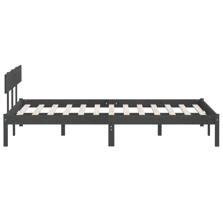 Bedframe Massief Grenenhout Uk Small Double 120 x 190 cm Grijs