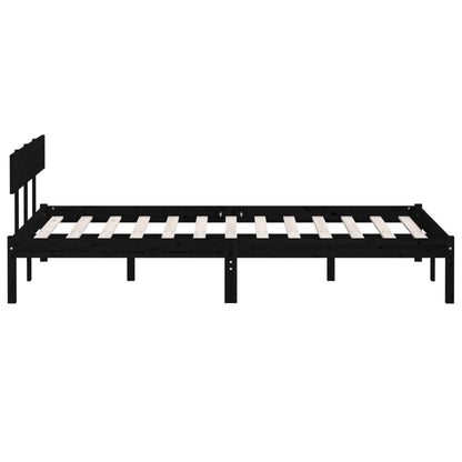 Bedframe Massief Grenenhout Uk Small Double 120 x 190 cm Zwart
