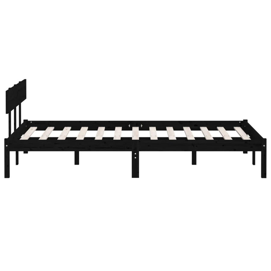Bedframe Massief Grenenhout Uk Small Double 120 x 190 cm Zwart