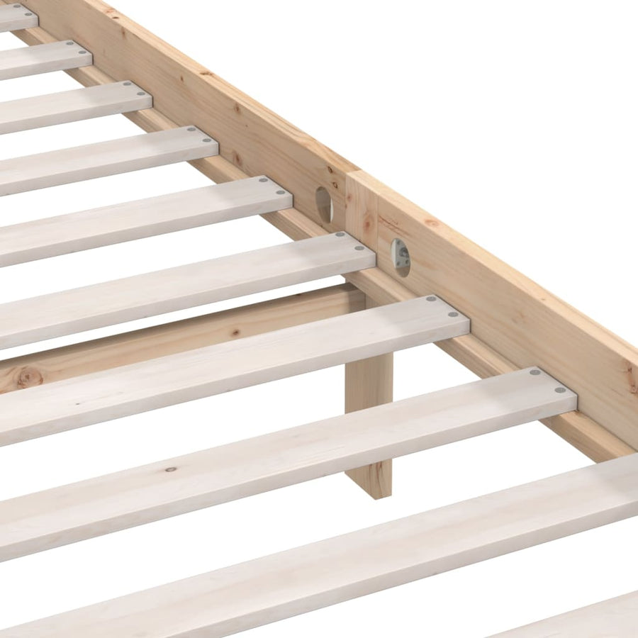 Bedframe Massief Grenenhout 140 x 190 cm Naturel