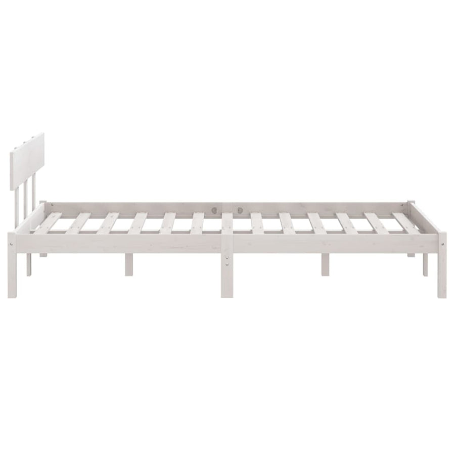 Bedframe Massief Grenenhout 140 x 190 cm Wit
