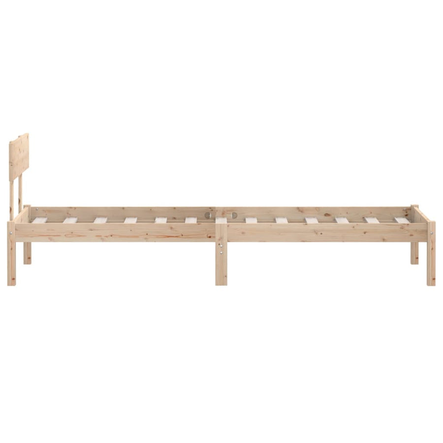 Bedframe Massief Grenenhout 90 x 200 cm Naturel