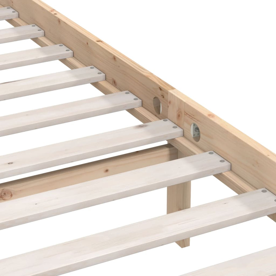 Bedframe Massief Grenenhout 90 x 200 cm Naturel