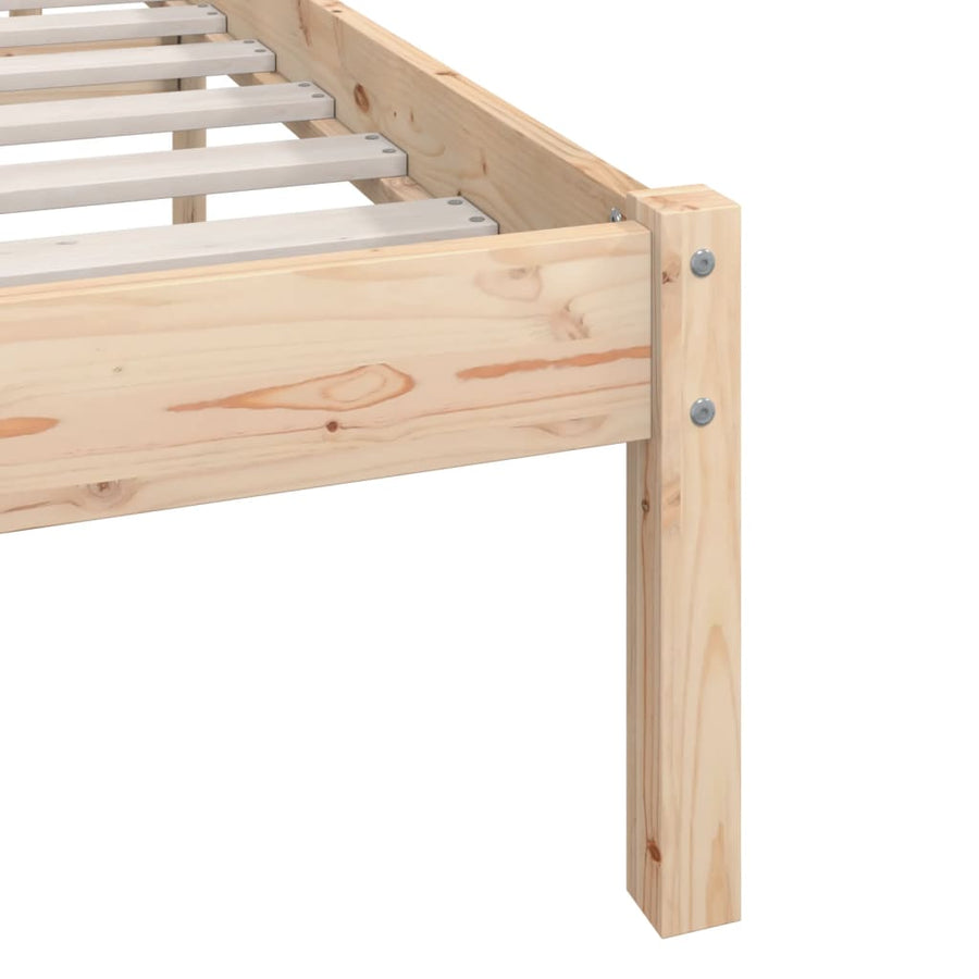 Bedframe Massief Grenenhout 90 x 200 cm Naturel