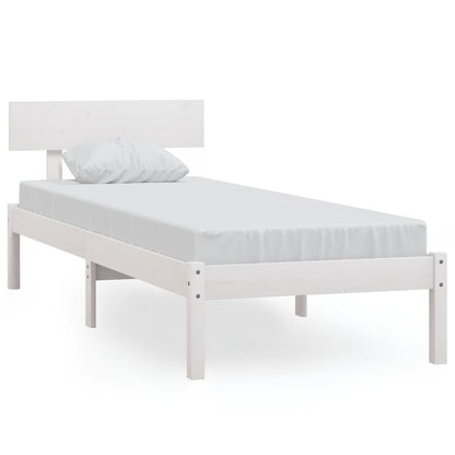 Bedframe Massief Grenenhout 90 x 200 cm Wit