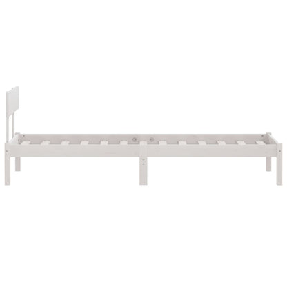 Bedframe Massief Grenenhout 100 x 200 cm Wit