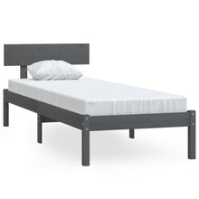 Bedframe Massief Grenenhout 100 x 200 cm Grijs