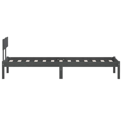 Bedframe Massief Grenenhout 100 x 200 cm Grijs