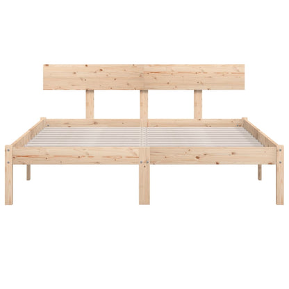 Bedframe Massief Grenenhout 140 x 200 cm Naturel
