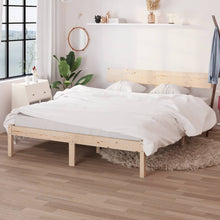 Bedframe Massief Grenenhout Uk King 150 x 200 cm Naturel