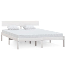Bedframe Massief Grenenhout Uk King 150 x 200 cm Wit
