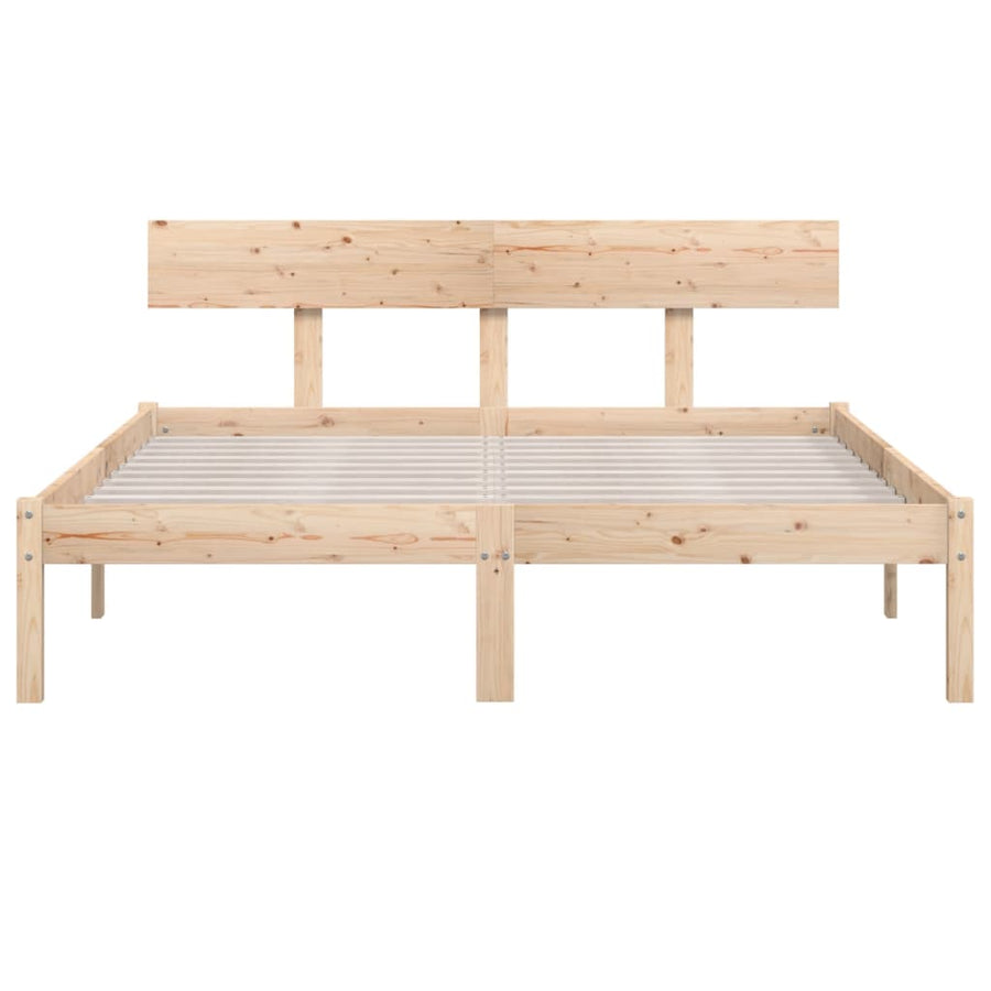 Bedframe Massief Grenenhout 160 x 200 cm Naturel
