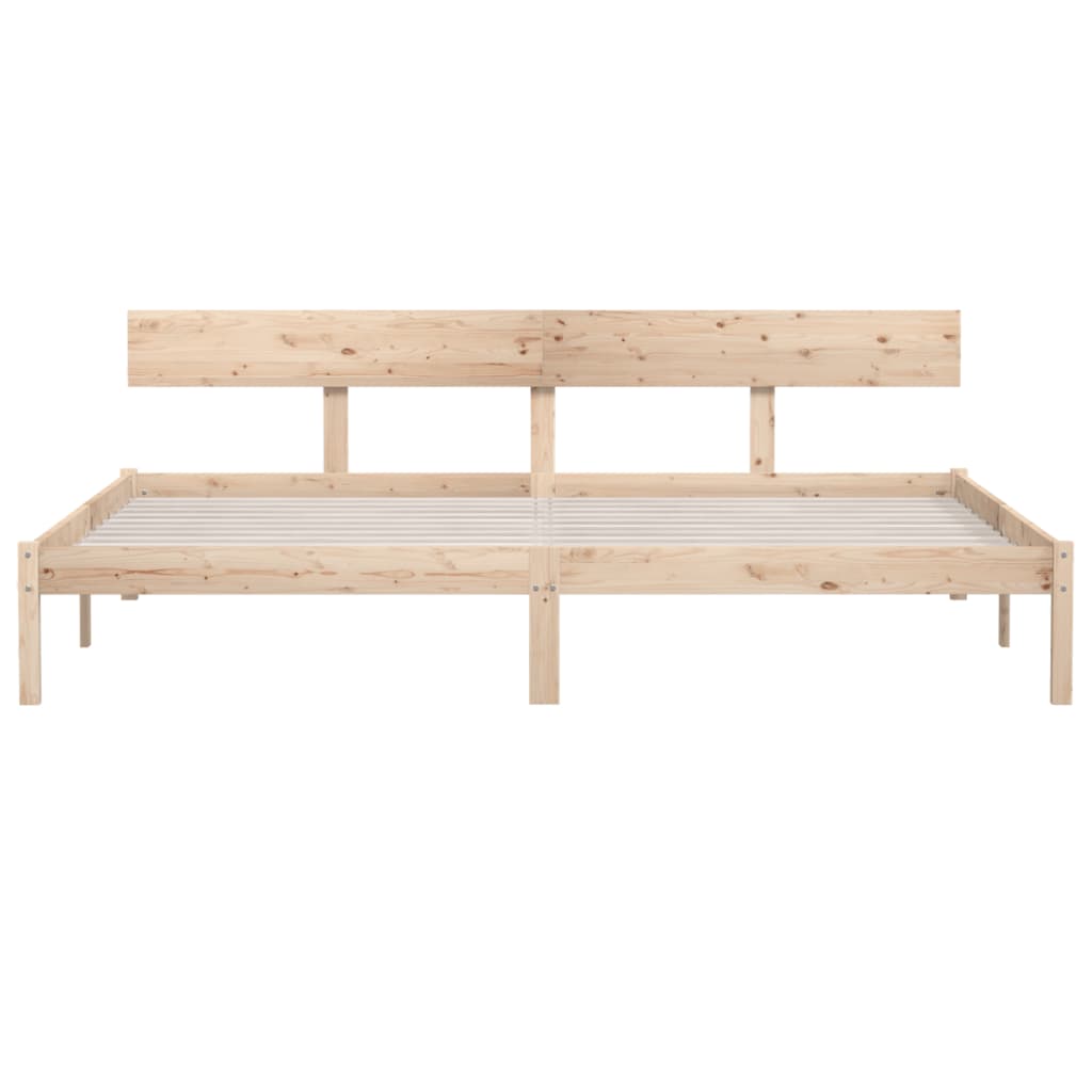 Bedframe Massief Grenenhout Uk Super King 180 x 200 cm Naturel
