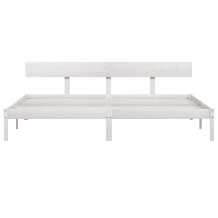 Bedframe Massief Grenenhout Uk Super King 180 x 200 cm Wit