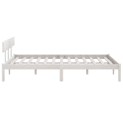 Bedframe Massief Grenenhout Uk Super King 180 x 200 cm Wit