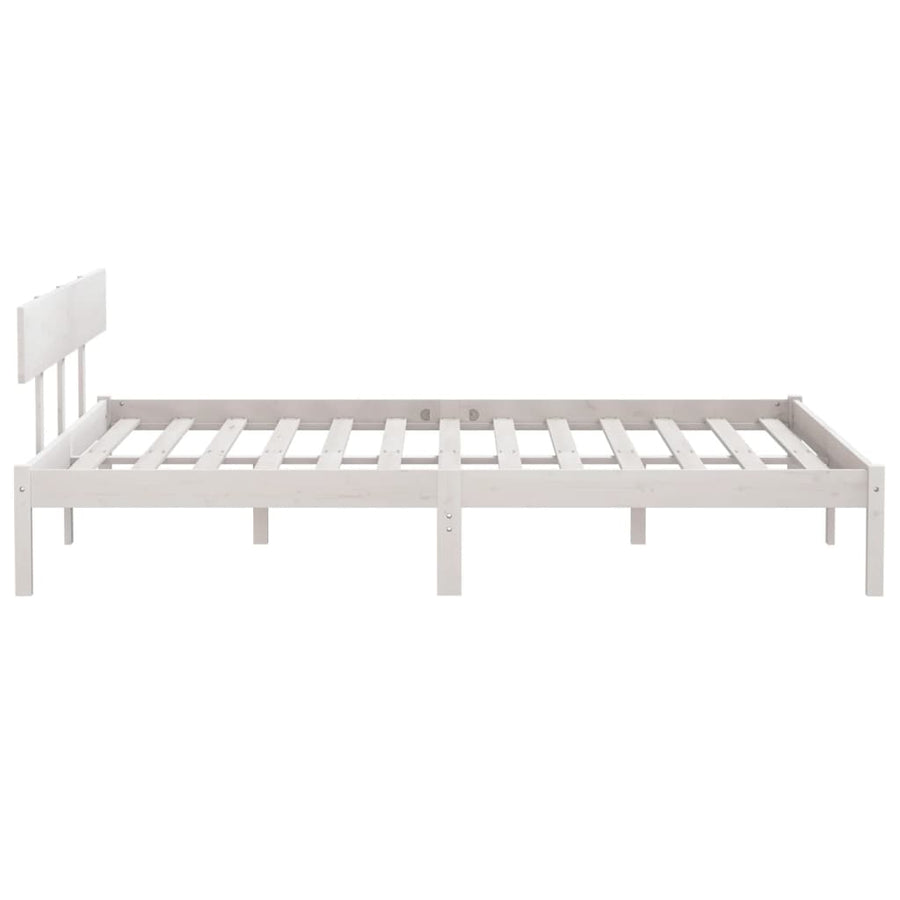 Bedframe Massief Grenenhout Uk Super King 180 x 200 cm Wit