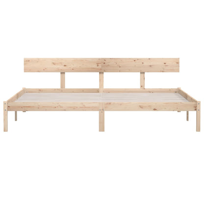 Bedframe Massief Grenenhout 200 x 200 cm Naturel