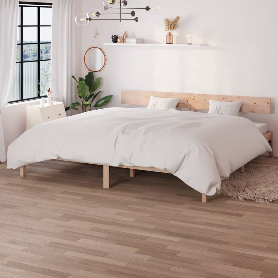 Bedframe Massief Grenenhout 200 x 200 cm Naturel