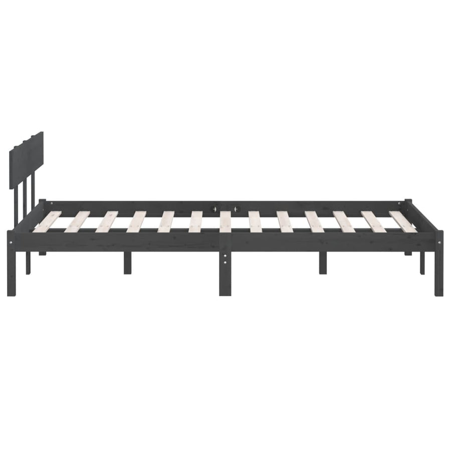 Bedframe Massief Grenenhout 200 x 200 cm Grijs