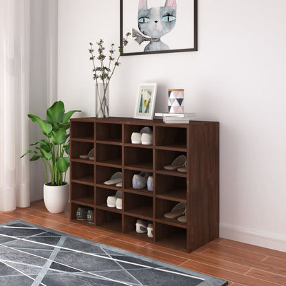 Schoenenrek 92X30X67,5 Cm Bewerkt Hout Bruin Eikenkleur