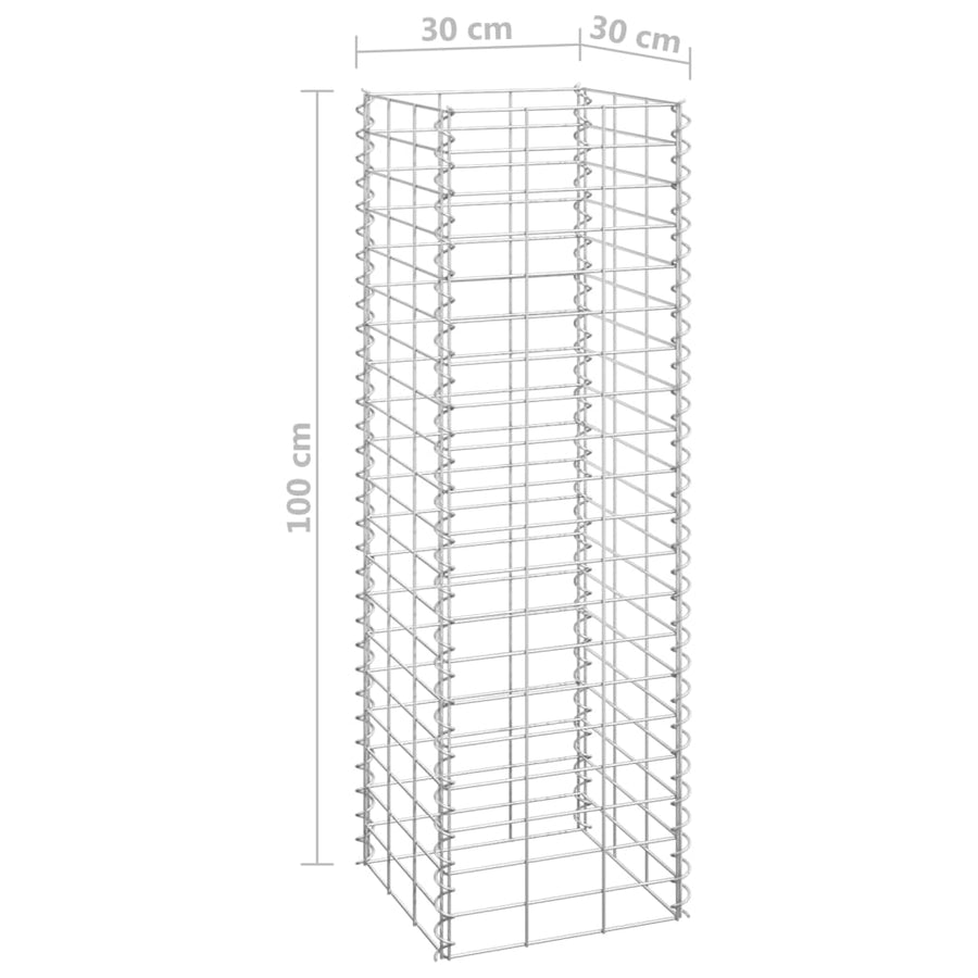 Schanskorf Plantenbakken 3 St Verhoogd 30X30X00 Cm Ijzer 30 x 30 x 100 cm (3 pcs)