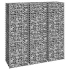 Schanskorf plantenbak 3 st 30x30x100 cm ijzer