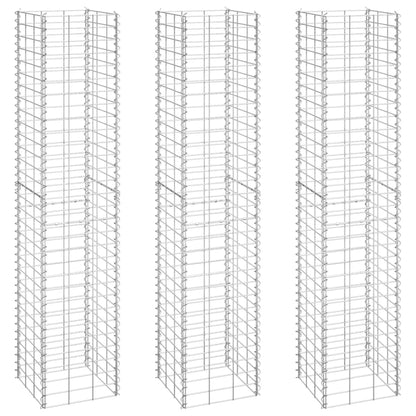 Schanskorf Plantenbakken 3 St Verhoogd 30X30X50 Cm Ijzer 30 x 30 x 150 cm (3 pcs)