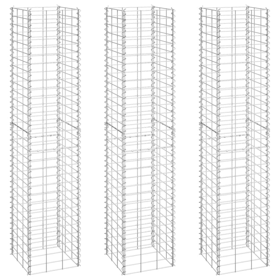 Schanskorf Plantenbakken 3 St Verhoogd 30X30X50 Cm Ijzer 30 x 30 x 150 cm (3 pcs)