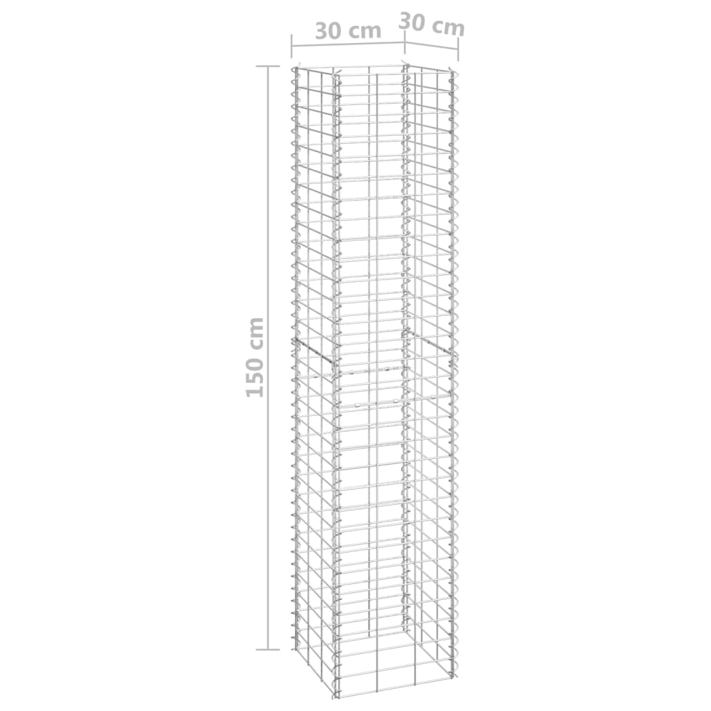 Schanskorf Plantenbakken 3 St Verhoogd 30X30X50 Cm Ijzer 30 x 30 x 150 cm (3 pcs)