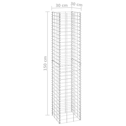 Schanskorf Plantenbakken 3 St Verhoogd 30X30X50 Cm Ijzer 30 x 30 x 150 cm (3 pcs)