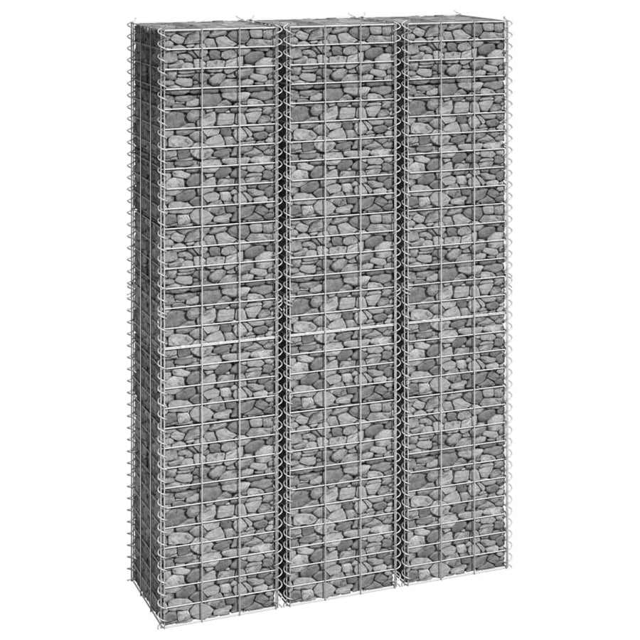 Schanskorf Plantenbakken 3 St Verhoogd 30X30X50 Cm Ijzer 30 x 30 x 150 cm (3 pcs)