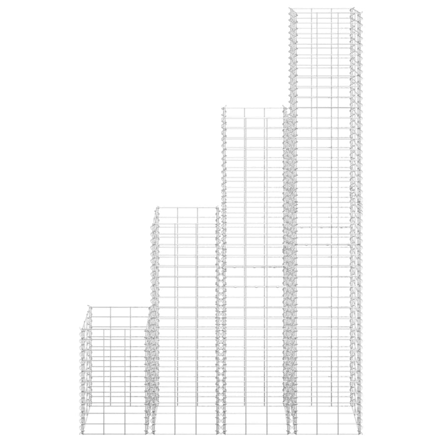 Schanskorf Plantenbakken 4 St 30X30X50/00/50/200 Cm Ijzer 30 x 30 x 50/100/150/200 cm (4 pcs)