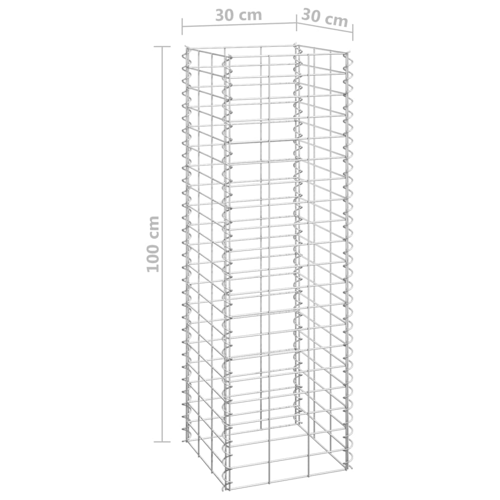 Schanskorf Plantenbakken 4 St 30X30X50/00/50/200 Cm Ijzer 30 x 30 x 50/100/150/200 cm (4 pcs)