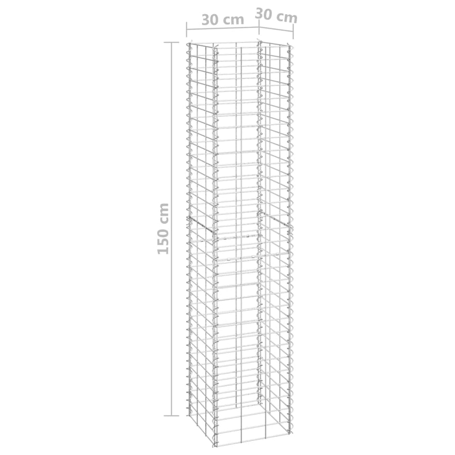 Schanskorf Plantenbakken 4 St 30X30X50/00/50/200 Cm Ijzer 30 x 30 x 50/100/150/200 cm (4 pcs)