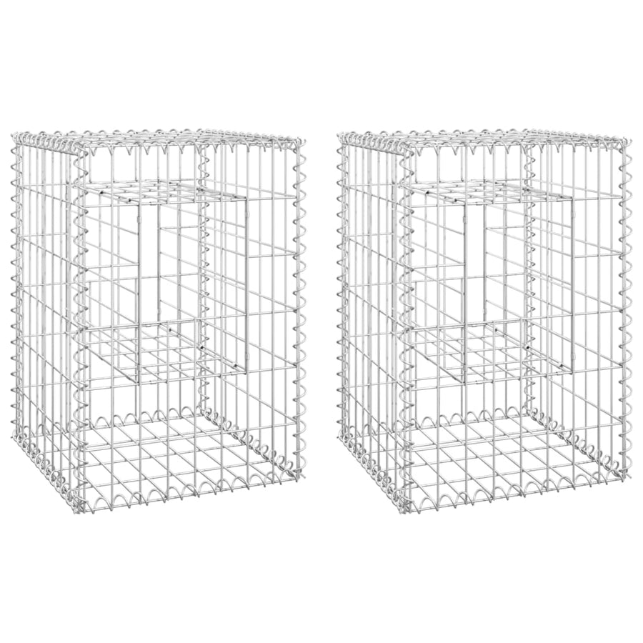 Schanskorf palen 2 st 40x40x60 cm ijzer 2 40 x 40 x 60 cm