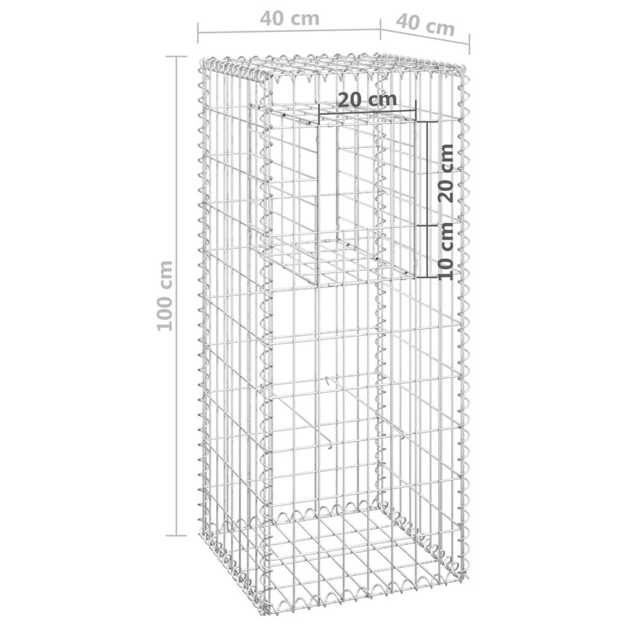 Schanskorf paal 40x40x100 cm ijzer 1 40 x 40 x 100 cm