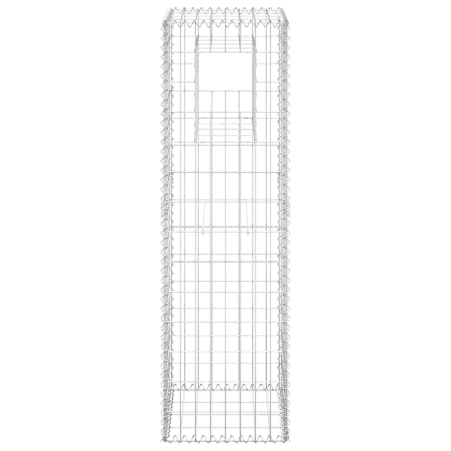 Schanskorf palen 2 st 40x40x140 cm ijzer 2 40 x 40 x 140 cm