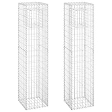 Schanskorf palen 2 st 40x40x180 cm ijzer 2 40 x 40 x 180 cm