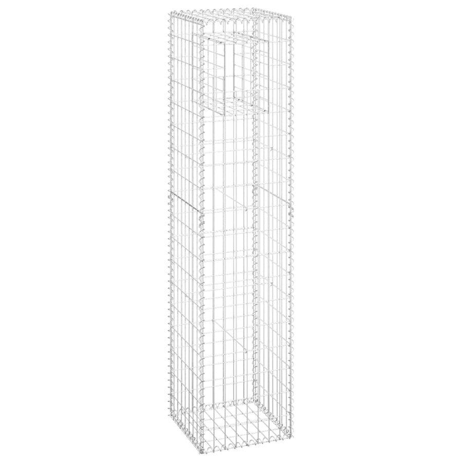 Schanskorf palen 2 st 40x40x180 cm ijzer 2 40 x 40 x 180 cm