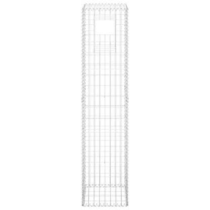 Schanskorf palen 2 st 40x40x180 cm ijzer 2 40 x 40 x 180 cm