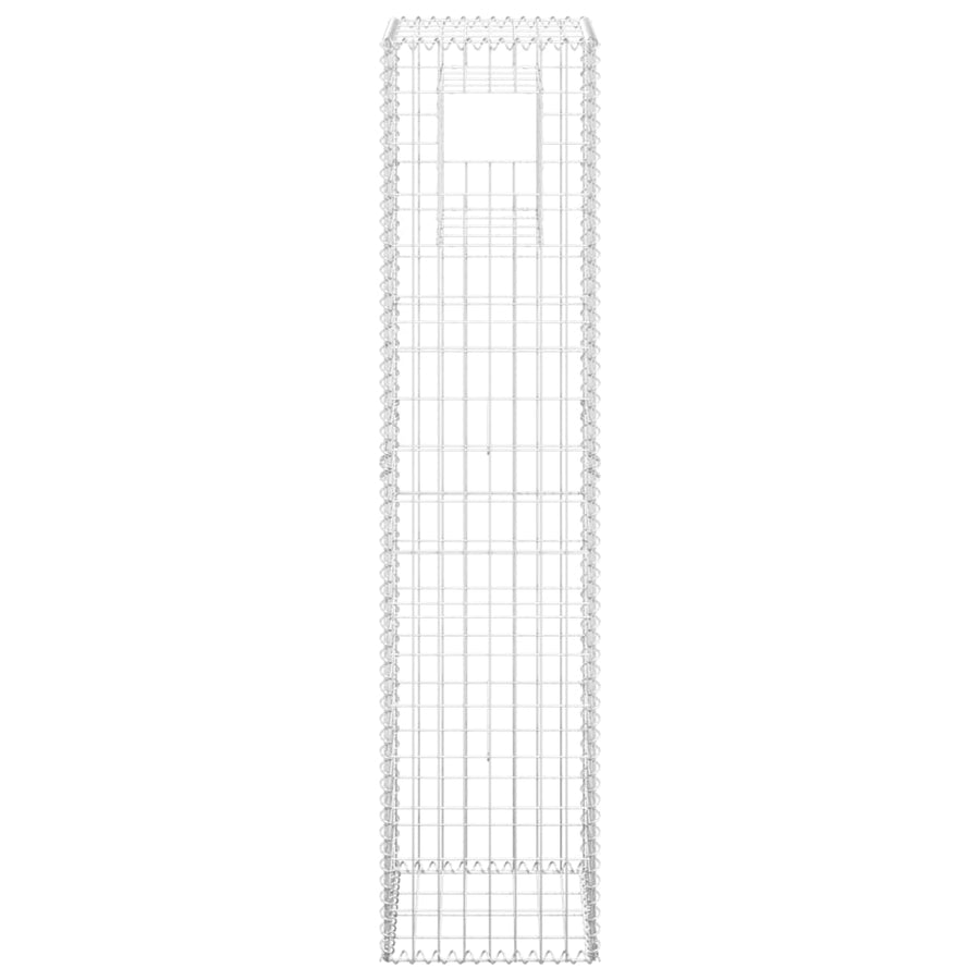 Schanskorf palen 2 st 40x40x180 cm ijzer 2 40 x 40 x 180 cm