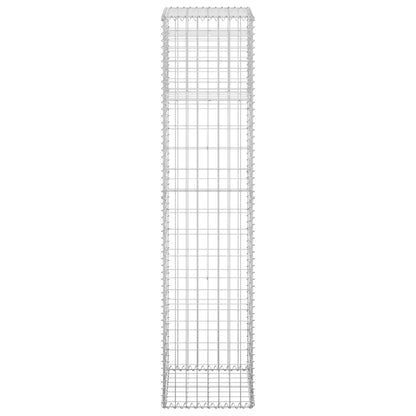 Schanskorf palen 2 st 40x40x180 cm ijzer 2 40 x 40 x 180 cm