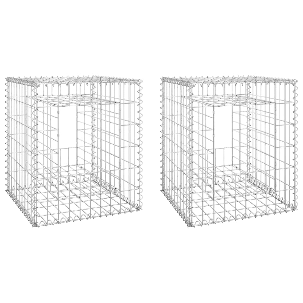 Schanskorf palen 2 st 50x50x60 cm ijzer 2 50 x 50 x 60 cm