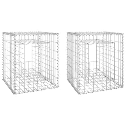 Schanskorf palen 2 st 50x50x60 cm ijzer 2 50 x 50 x 60 cm