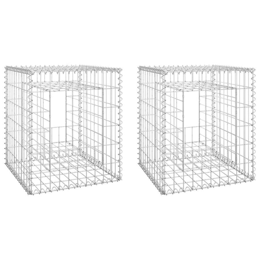 Schanskorf palen 2 st 50x50x60 cm ijzer 2 50 x 50 x 60 cm