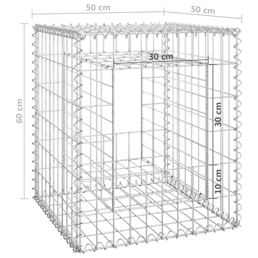 Schanskorf palen 2 st 50x50x60 cm ijzer 2 50 x 50 x 60 cm