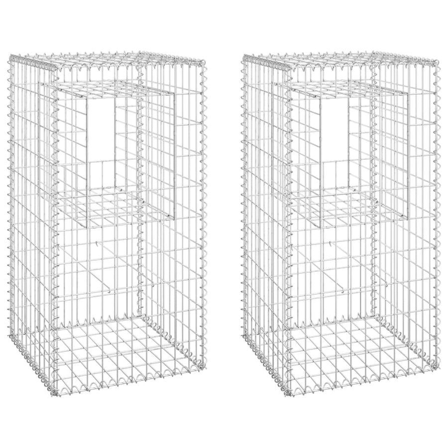 Schanskorf palen 2 st 50x50x100 cm ijzer 2 50 x 50 x 100 cm